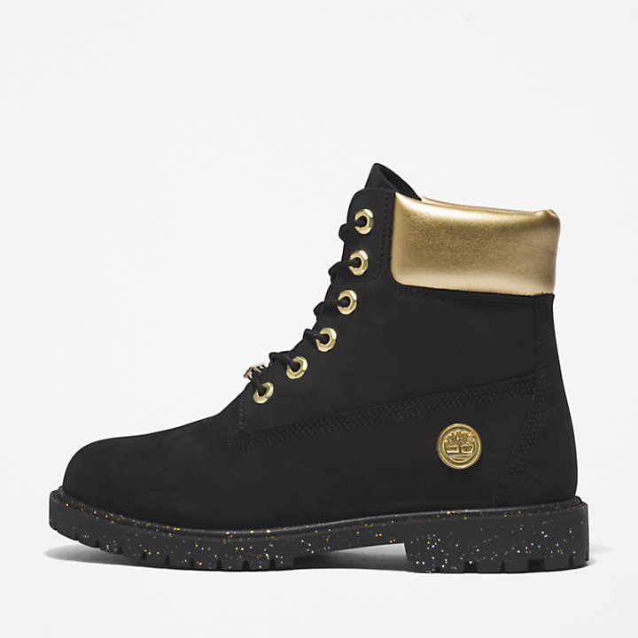 Timberland® Heritage 6 Inch Boot for Women in Black/Gold-