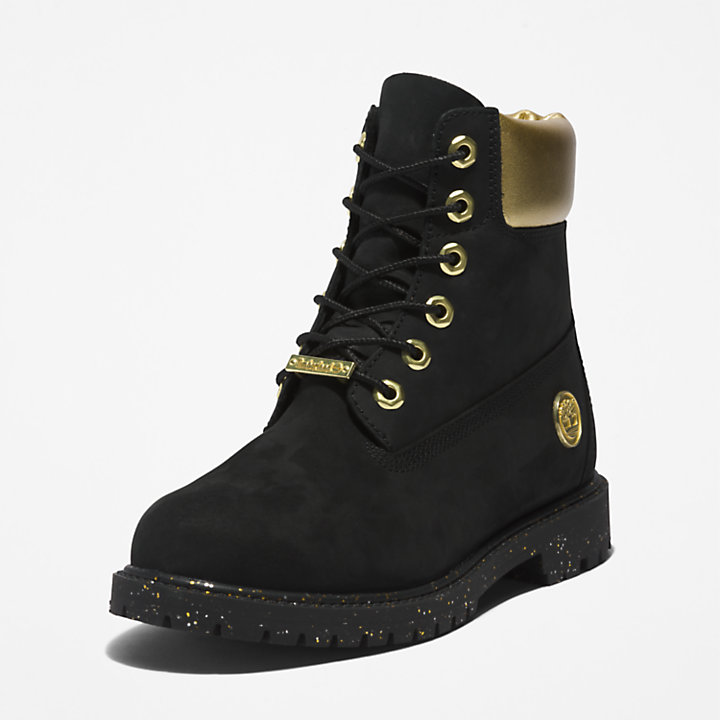 6-inch Boot Timberland® Heritage pour femme en noir/or-