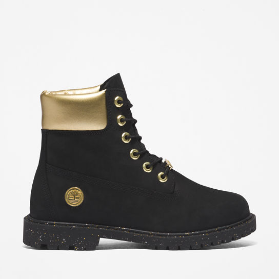 Timberland® Heritage 6 Inch Boot for Women in Black/Gold | Timberland