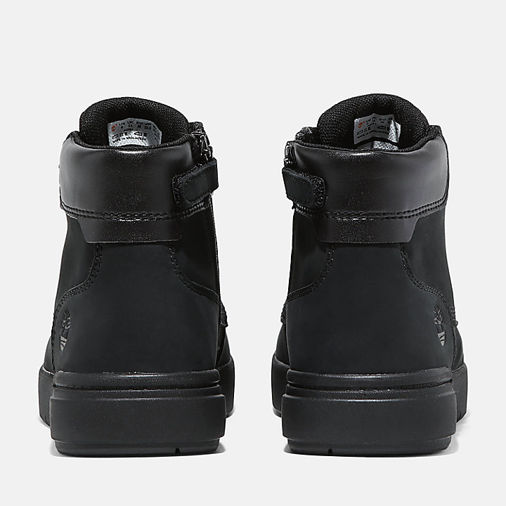 Seneca Bay 6 Inch Side-zip Boot for Junior in Black