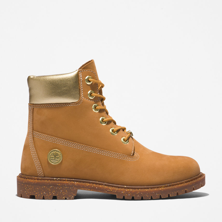 Timberland Heritage 6 Inch Boot For Women In Yellow/gold Light Brown, Size 6