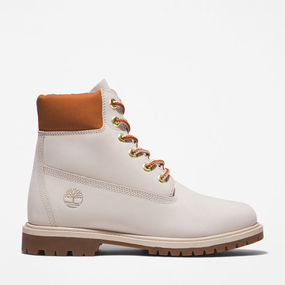 Timberland Heritage 6 Inch Boot For Women In White White, Size 4