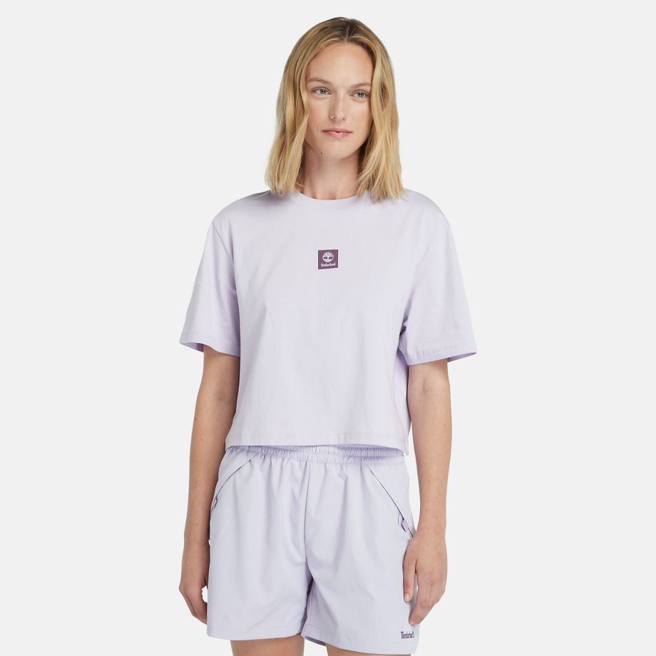 Timberland Logo T-shirt For Women In Purple Purple, Size XXL
