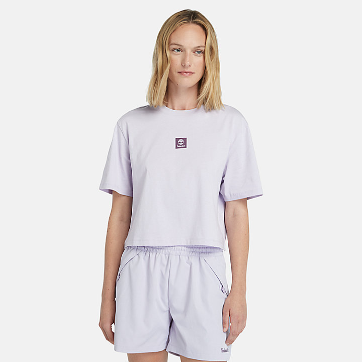 T-shirt à logo pour femme en violet