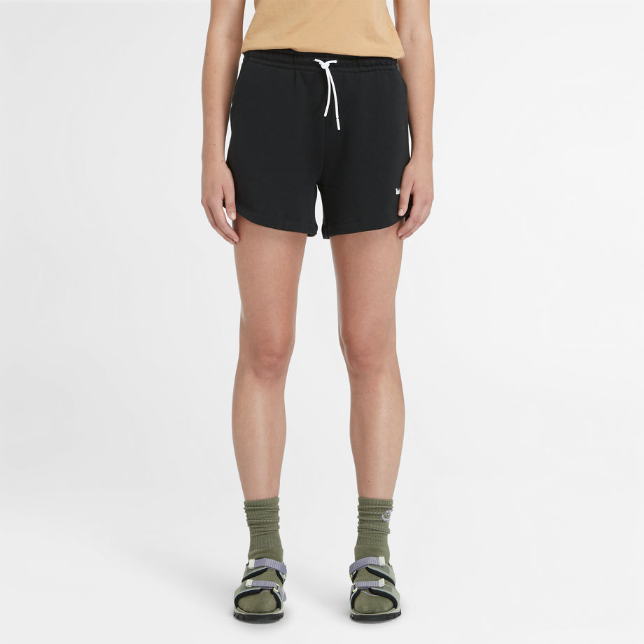 Timberland Brushed-back Shorts For Women In Black Black, Size S