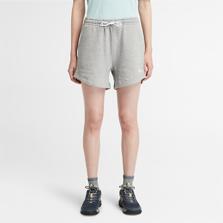 Brushed-back Shorts for Women in Grey-