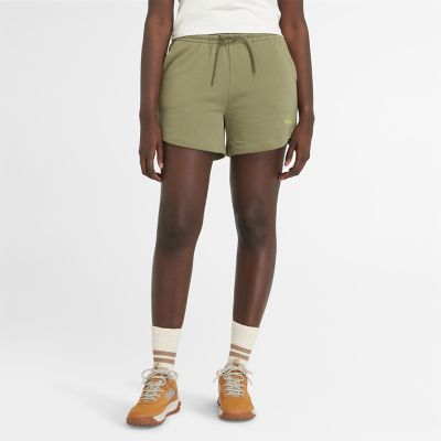 Timberland Brushed-back Shorts For Women In Green Green