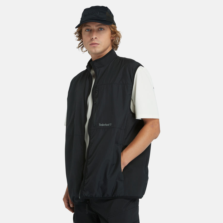 Timberland Polartec Ultralight Packable Vest For Men In Black Black, Size S