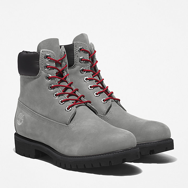Timberland Premium® 6 Inch Boot for Men in Grey/Red