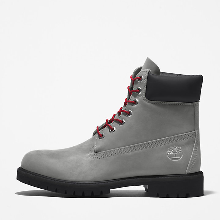 Timberland Premium® 6 Inch Boot for Men in Grey/Red-