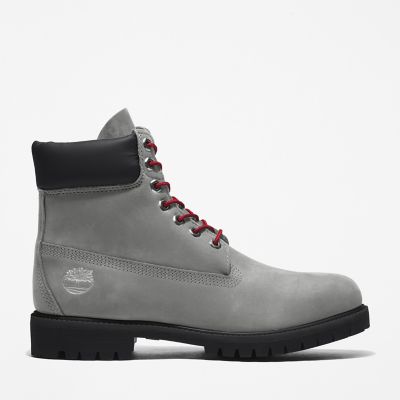 Bottine 6-inch Timberland Premium® pour homme gris/rouge | Timberland