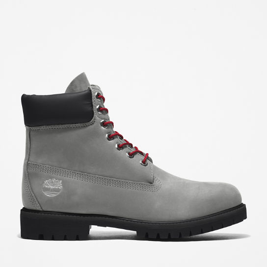 Bottine 6-inch Timberland Premium® pour homme en gris/rouge | Timberland