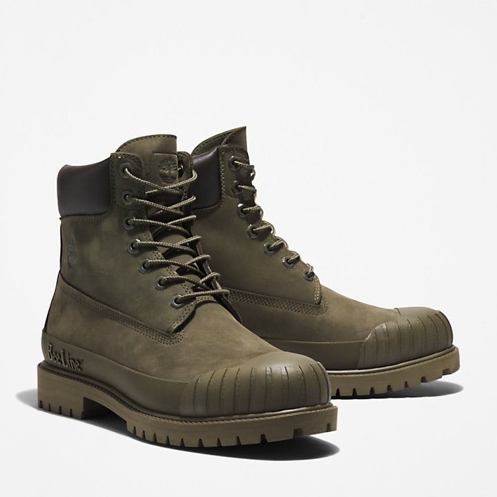 Bee Line x Timberland® 6 Inch Rubber Toe Boot for Men in Dark Green-