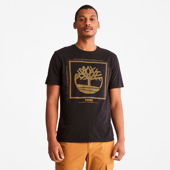T-shirt à logo pour homme en noir | Timberland