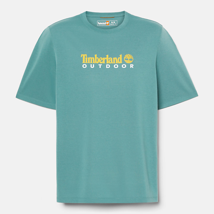 Bedrucktes T-Shirt mit UV-Schutz für Herren in Tannengrün-