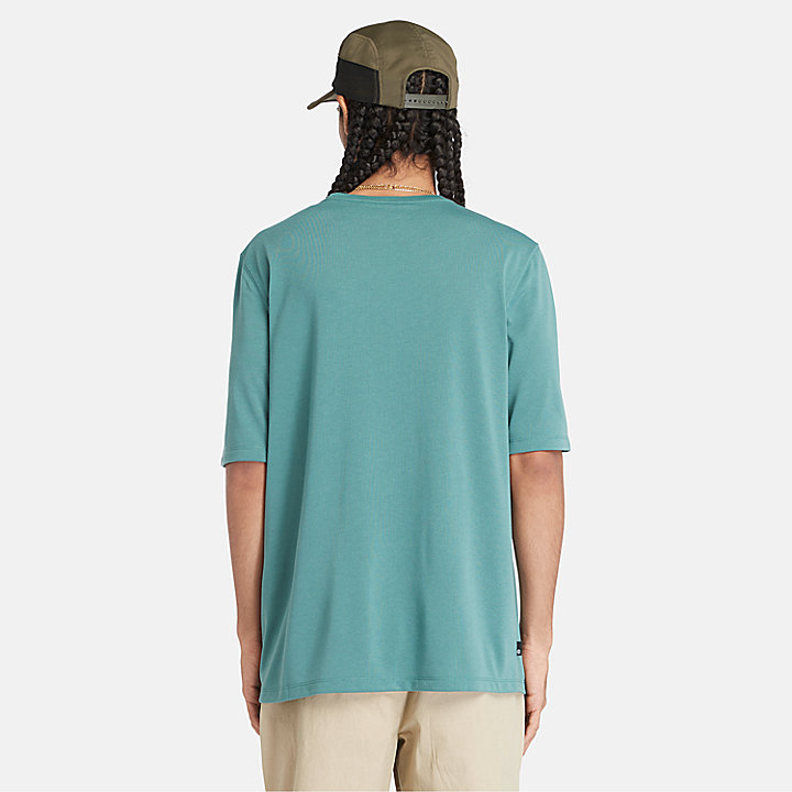 T-shirt com Estampado Anti-UV para Homem em pinho-marinho