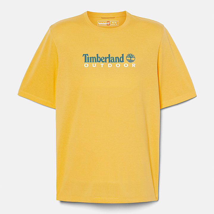 Bedrucktes T-Shirt mit UV-Schutz für Herren in Gelb