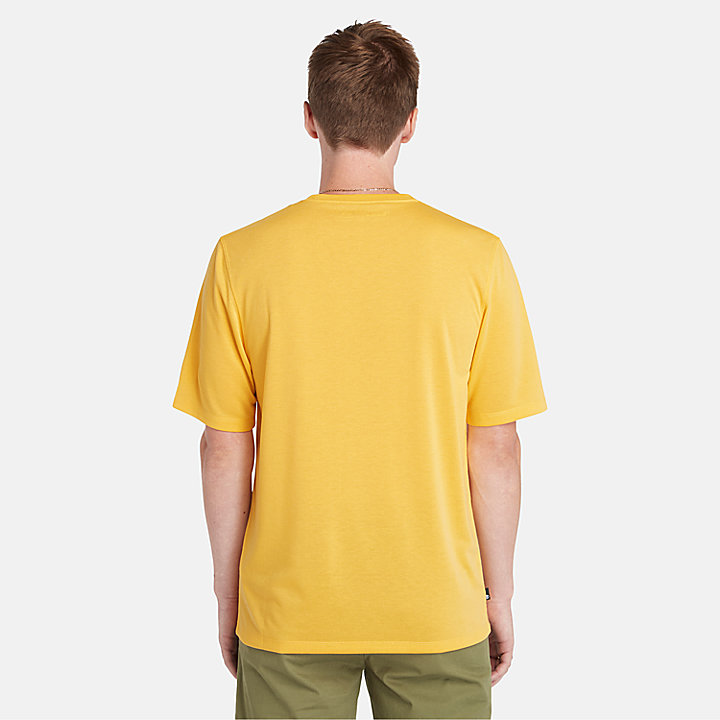 T-shirt com Estampado Anti-UV para Homem em amarelo
