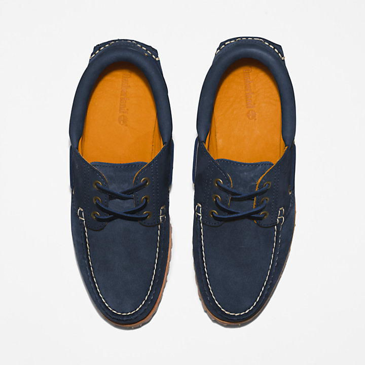 Timberland® 3-Eye Lug handgenaaide bootschoen voor heren in marineblauw-