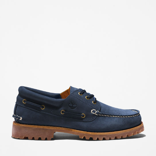 Timberland® 3-Eye Lug handgenaaide bootschoen voor heren in marineblauw | Timberland