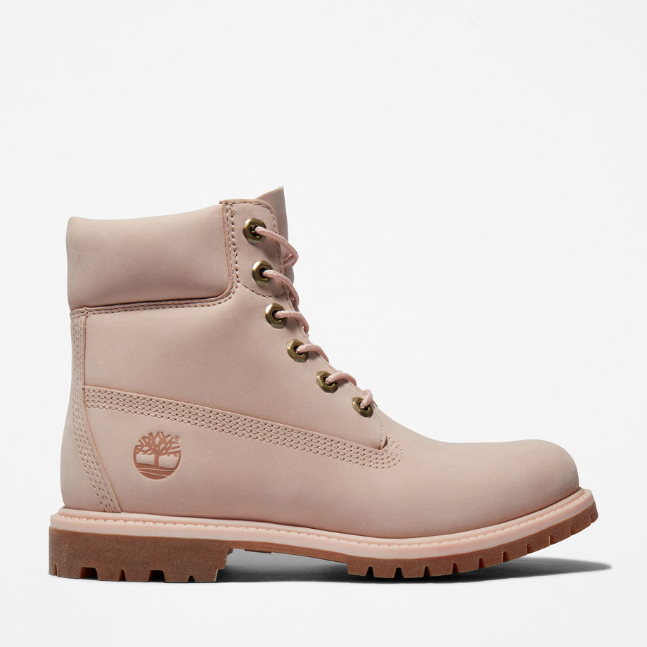 Timberland Premium 6 Inch Waterproof Boot For Women In Light Pink Pink, Size 3.5