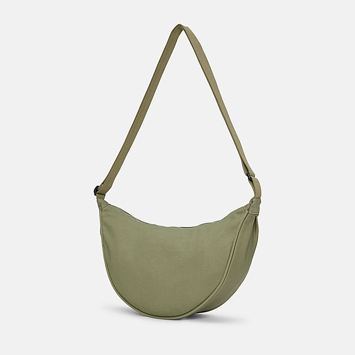 Canvas and Leather Crossbody for Women in Green