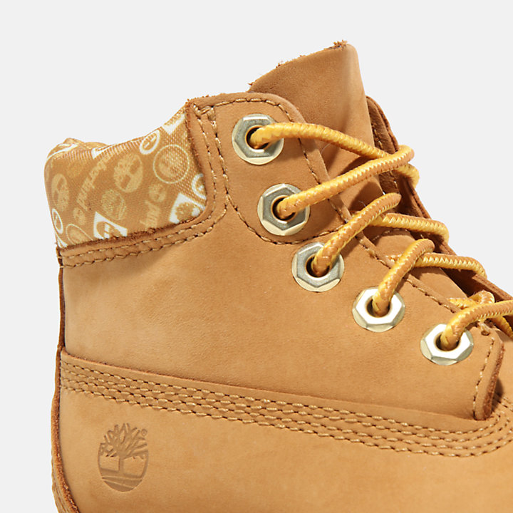 Timberland® Premium 6-Inch Boot voor peuters in geel met print-