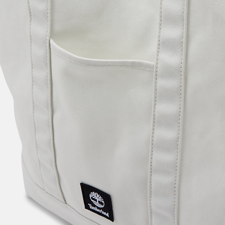 All Gender Canvas Easy Tote in White-