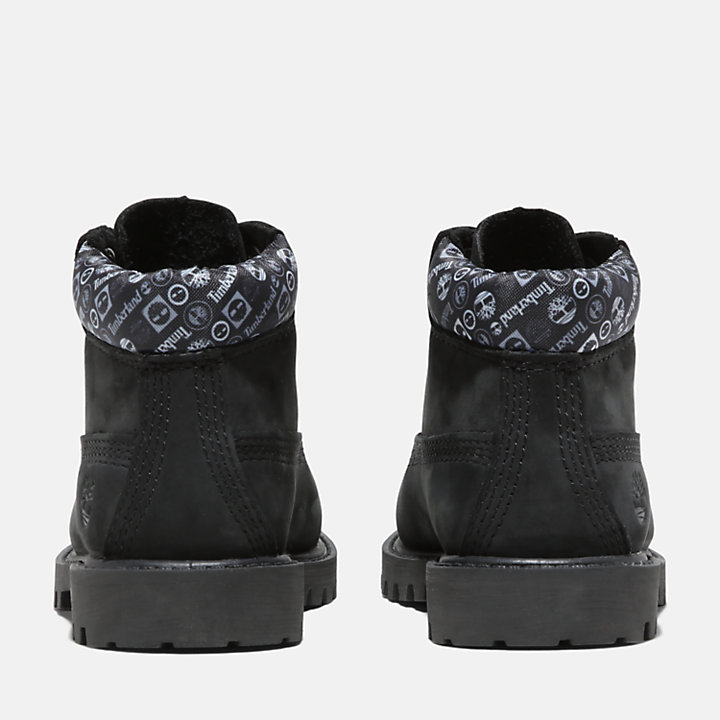 Timberland® Premium 6-Inch-Stiefel für Kleinkinder in Schwarz mit Print-