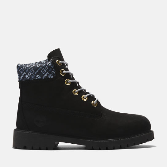 Timberland® Premium 6 Inch Boot for Junior in Black | Timberland