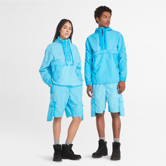 All Gender Garment Dyed Nylon Anorak in Blue | Timberland