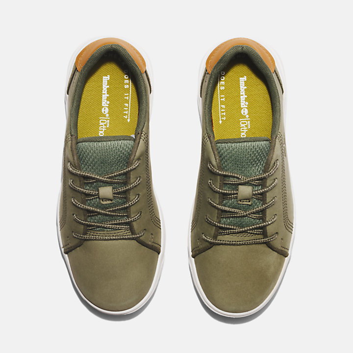Seneca Bay Leather Trainer for Youth in Green-