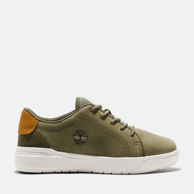 Timberland Seneca Bay Lace-up Low Trainer For Youth In Green Green Kids, Size 2.5