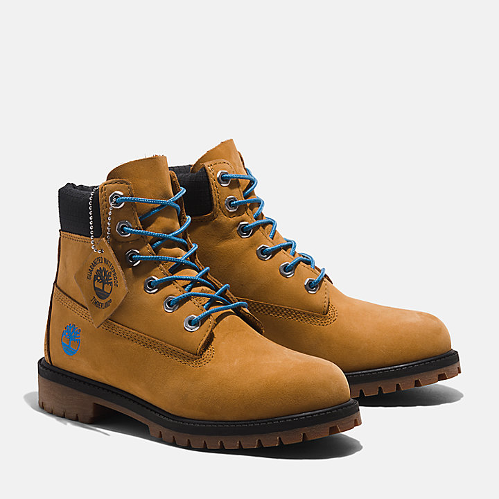 Timberland® Premium 6 Inch Boots voor kids in geel/marineblauw
