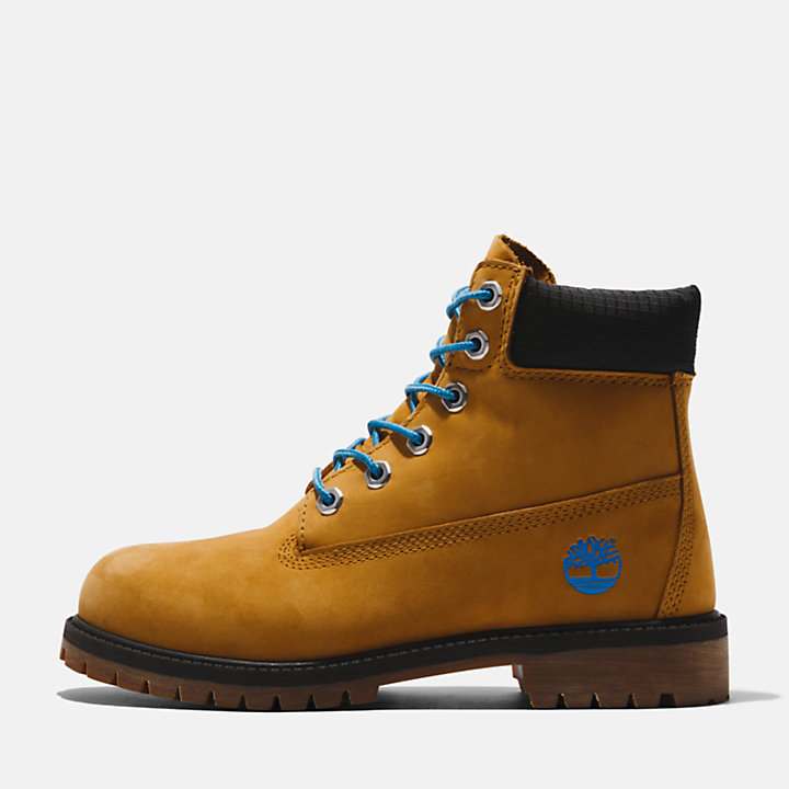 Timberland® Premium 6 Inch Boots voor kids in geel/marineblauw-