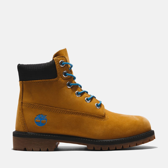 Timberland® Premium 6 Inch Boots voor kids in geel/marineblauw | Timberland