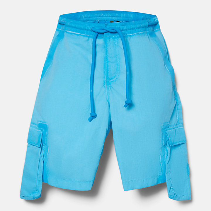 All Gender Garment Dyed Nylon Shorts in Blue-