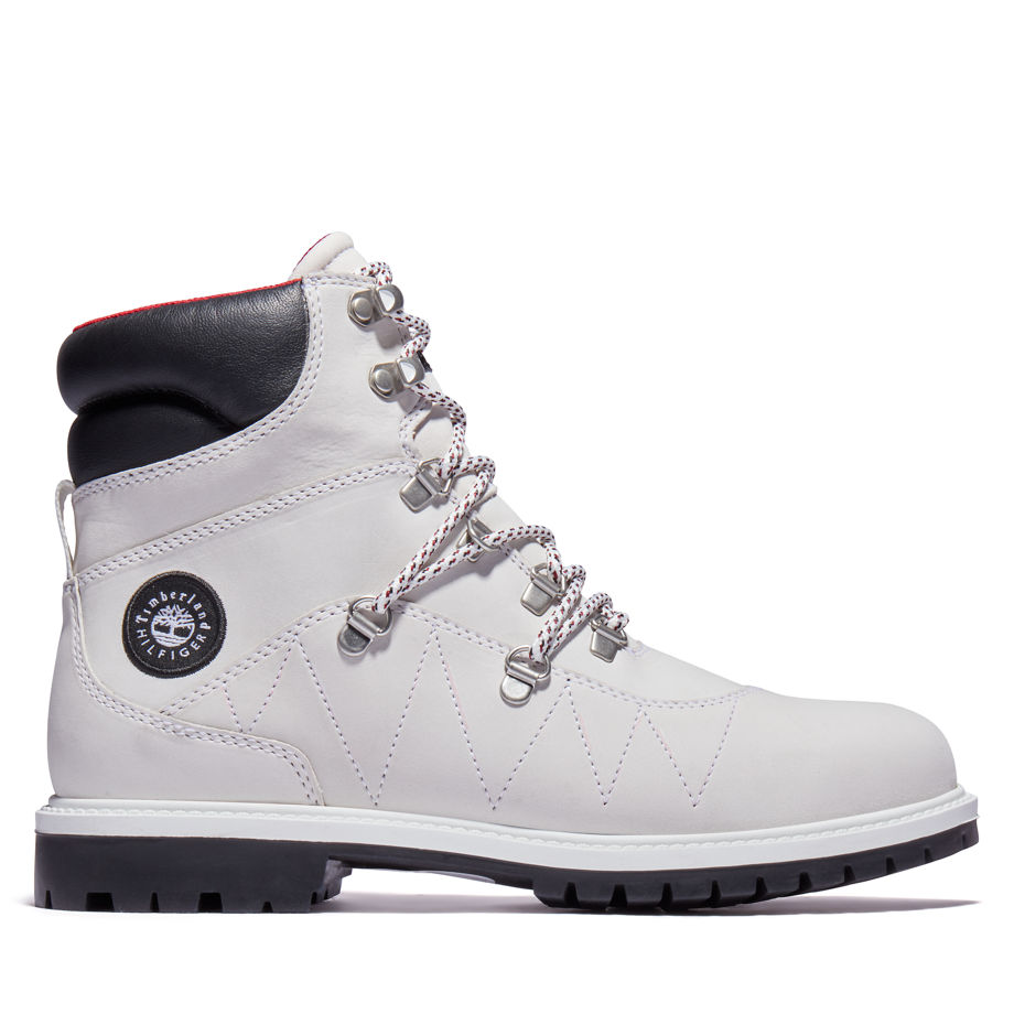 Tommy Hilfiger X Timberland Re-imagined 110 Ek+ Hiker For Women In White White, Size 5.5