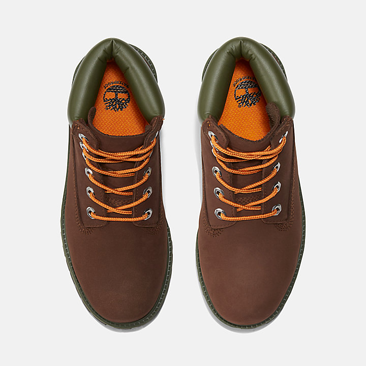 Timberland® Premium 6 Inch Boot for Junior in Brown/Orange