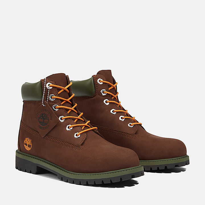 6-inch Boot Timberland® Premium junior en marron/orange