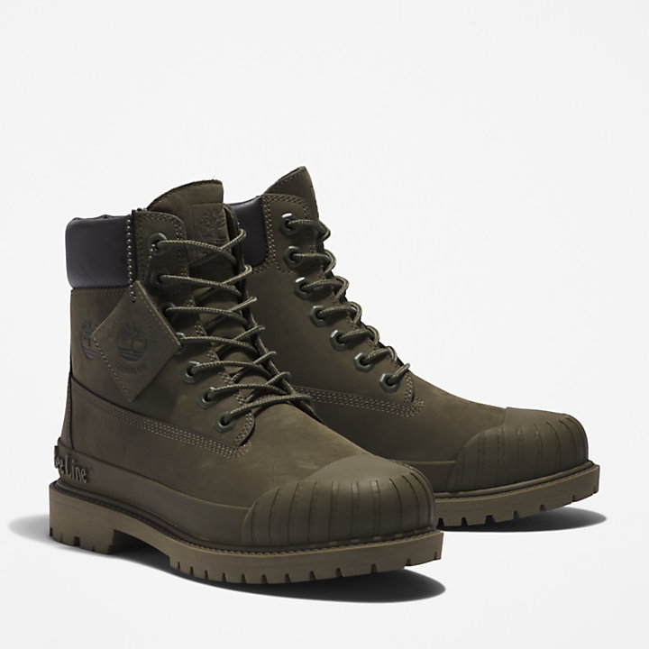 Bee Line x Timberland® 6 Inch Rubber Toe Boot for Women in Dark Green-