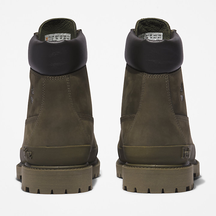 Bee Line x Timberland® 6 Inch Rubber Toe Boot voor dames in donkergroen-