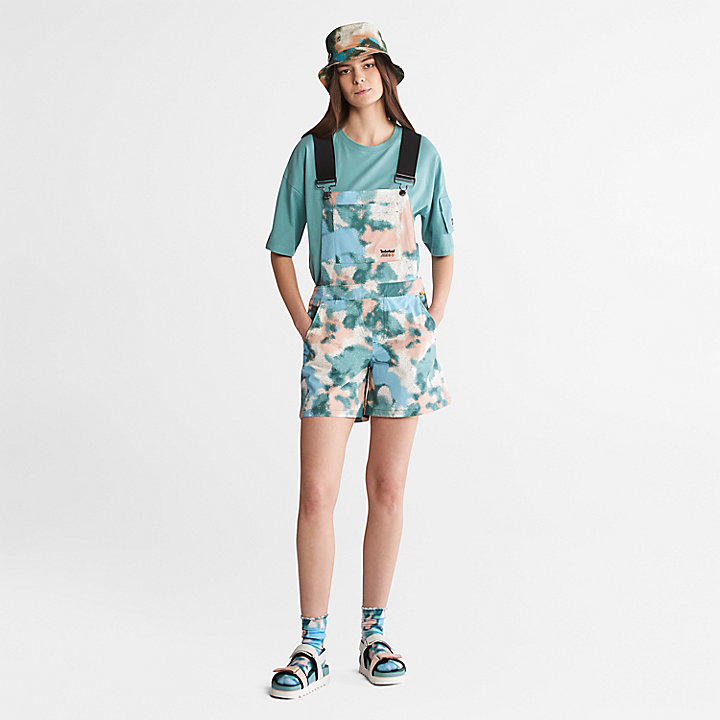 Dungaree Shorts for Women in Summer Print