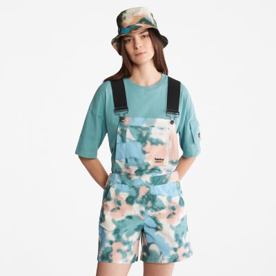 Timberland Dungaree Shorts For Women In Summer Print Green