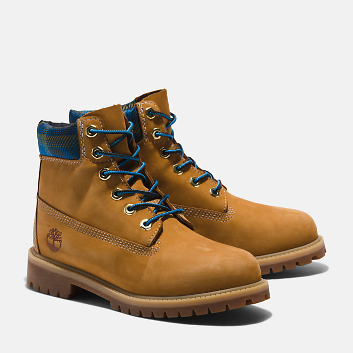 Timberland® Premium 6 Inch Boot for Junior in Yellow/Blue-