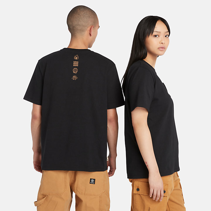 T-shirt con Targhetta Lunar New Year in colore nero-