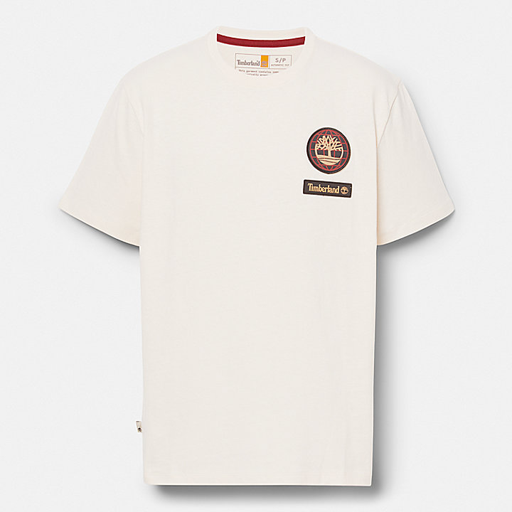 Lunar New Year T-shirt met badge in wit