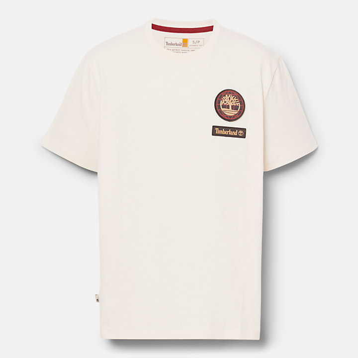 Camiseta con insignia Lunar New Year en blanco-