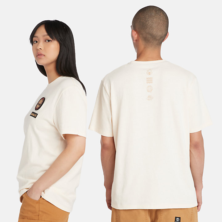 T-shirt con Targhetta Lunar New Year in bianco-