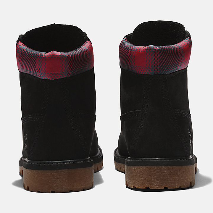 6-inch Boot Timberland® Premium junior en noir/rose